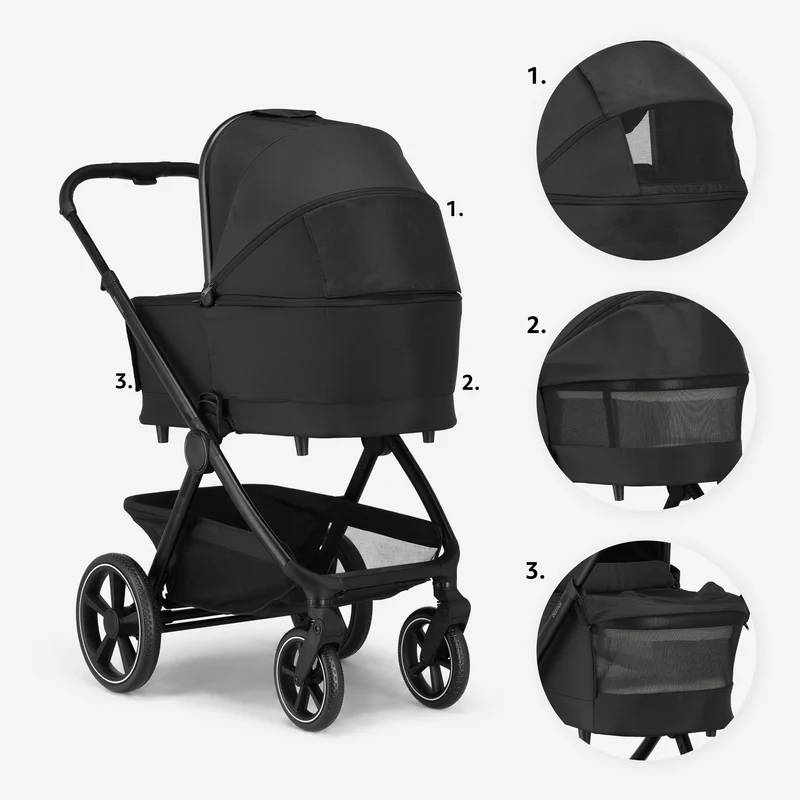 Naya 2-in-1 Kinderwagen Zwart