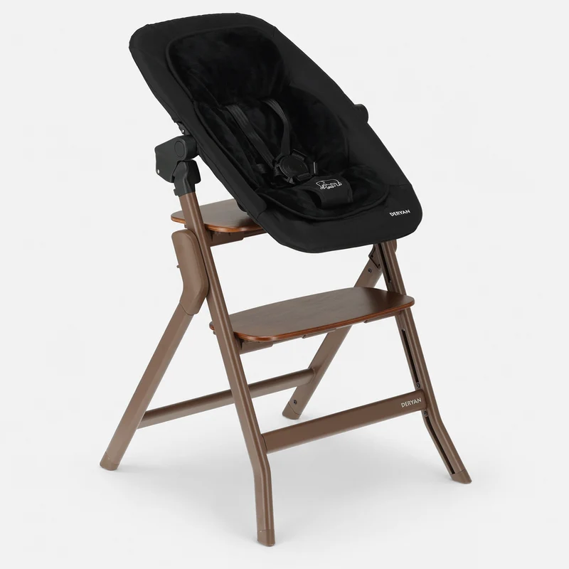 Oak Luxe Kinderstoel met Bouncer - Donkerbruin