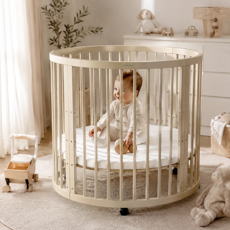Willow Houten Ronde Box inclusief matras - Sand