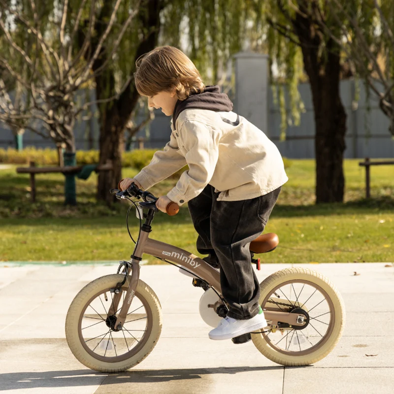 Qplay Miniby Kinderfahrrad 12 Zoll – 3-in-1 – Laufrad – Mocha
