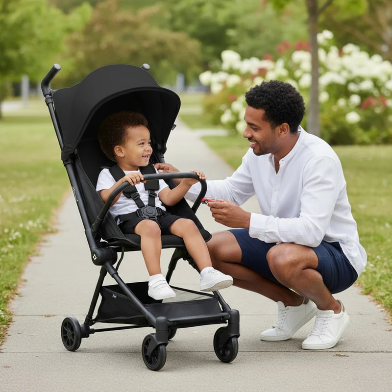 Qplay Mega Pro Leichtgewicht-Buggy – Schwarz