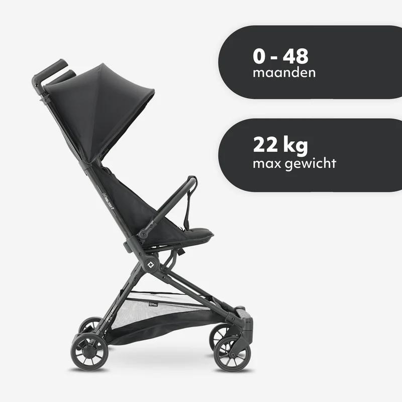 Qplay Mega Pro Leichtgewicht-Buggy – Schwarz