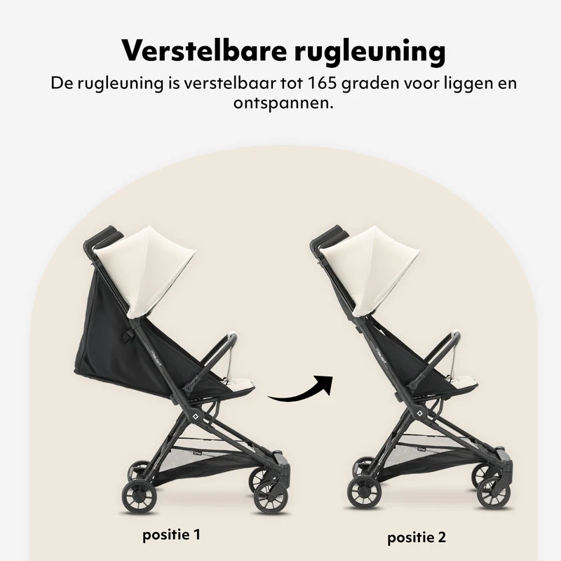 Qplay Mega Pro Leichtgewicht-Kinderwagen – Apricot