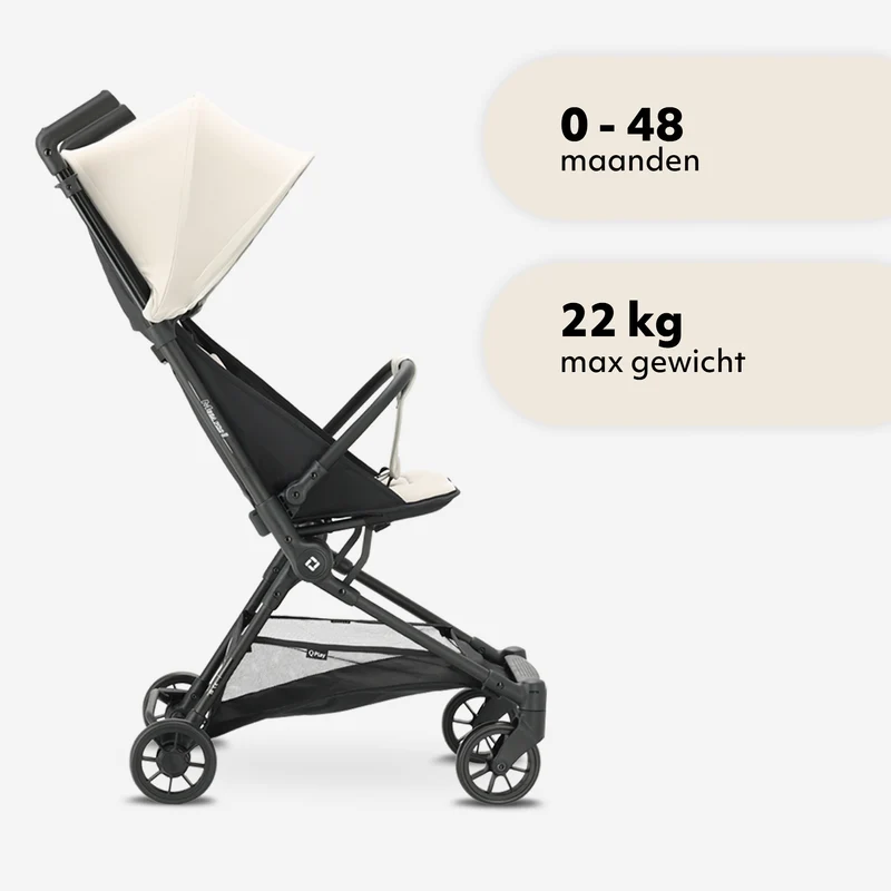 Qplay Mega Pro Leichtgewicht-Kinderwagen – Apricot