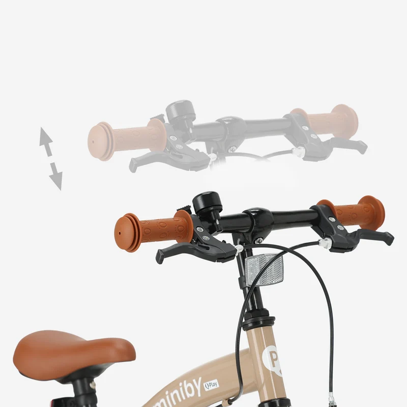 Qplay Miniby Kinderfahrrad 14 Zoll – 3-in-1 – Laufrad – Mocha