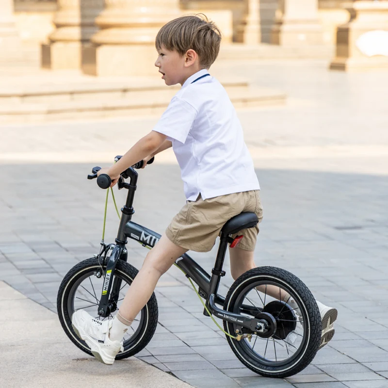 Qplay Miniby Kinderfahrrad 14 Zoll - 3 in 1 - Balance Fahrrad - Grau