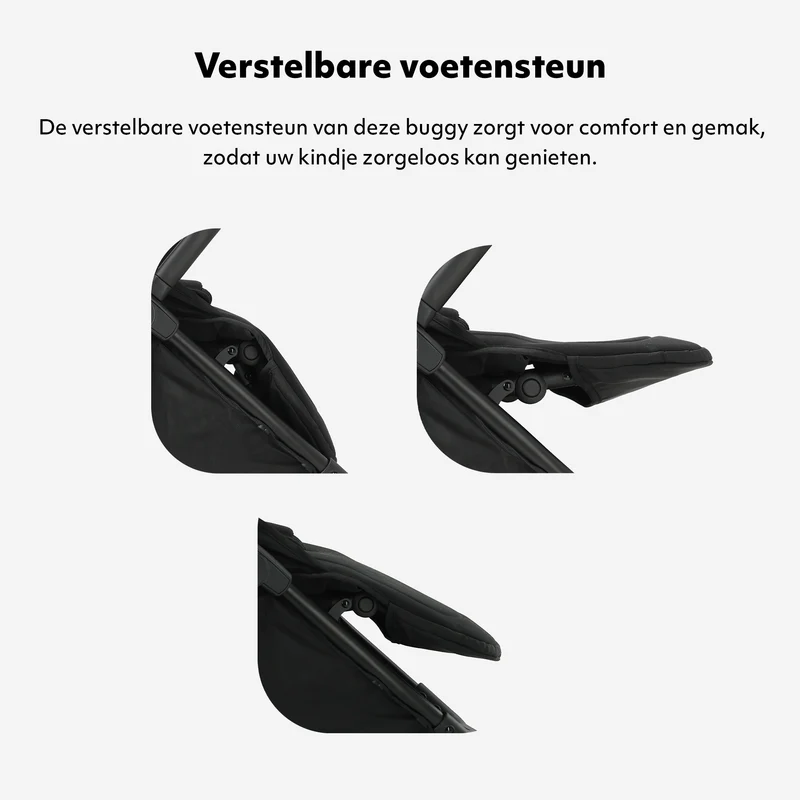 Mooiys Axel Buggy - Compacte Buggy - Klein opvouwbaar en lichtgewicht - Inclusief draagtas - Zwart