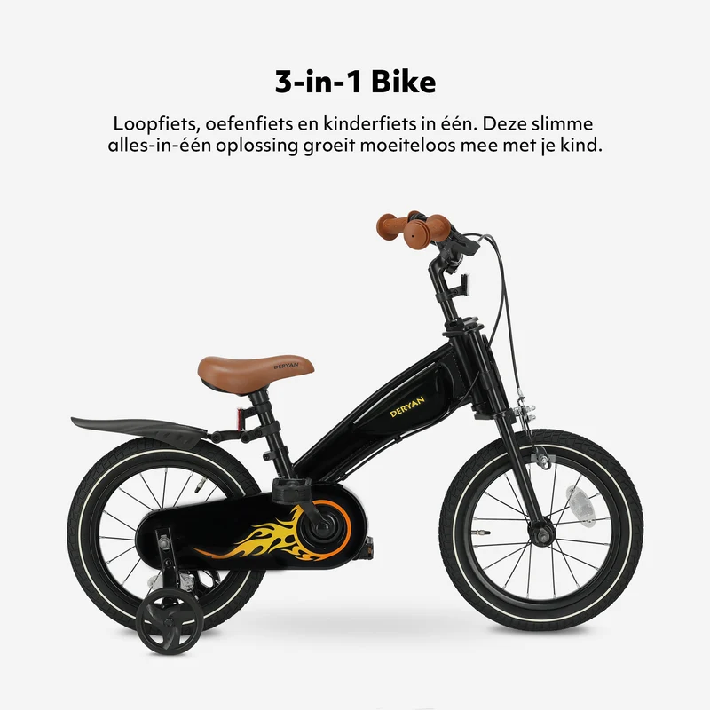 Deryan Turbo 3-in-1 Kinderfiets 14 inch