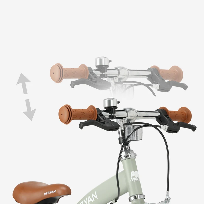 Deryan Kinderfahrrad 14 Zoll – 3-in-1 – Laufrad Grün