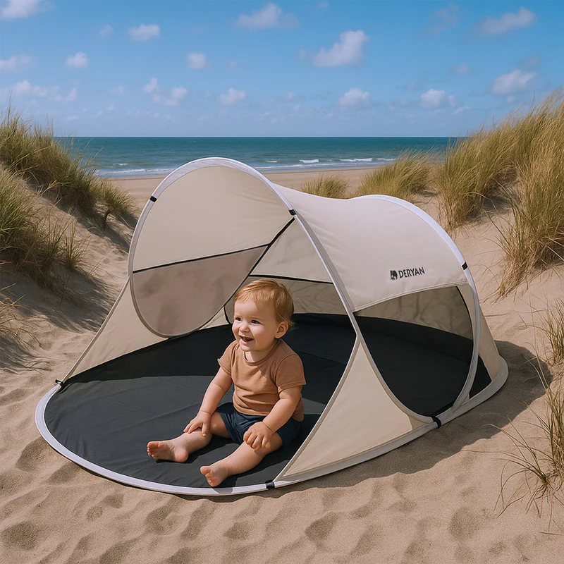 Deryan Luxe Pop Up Strandtent Large Zand