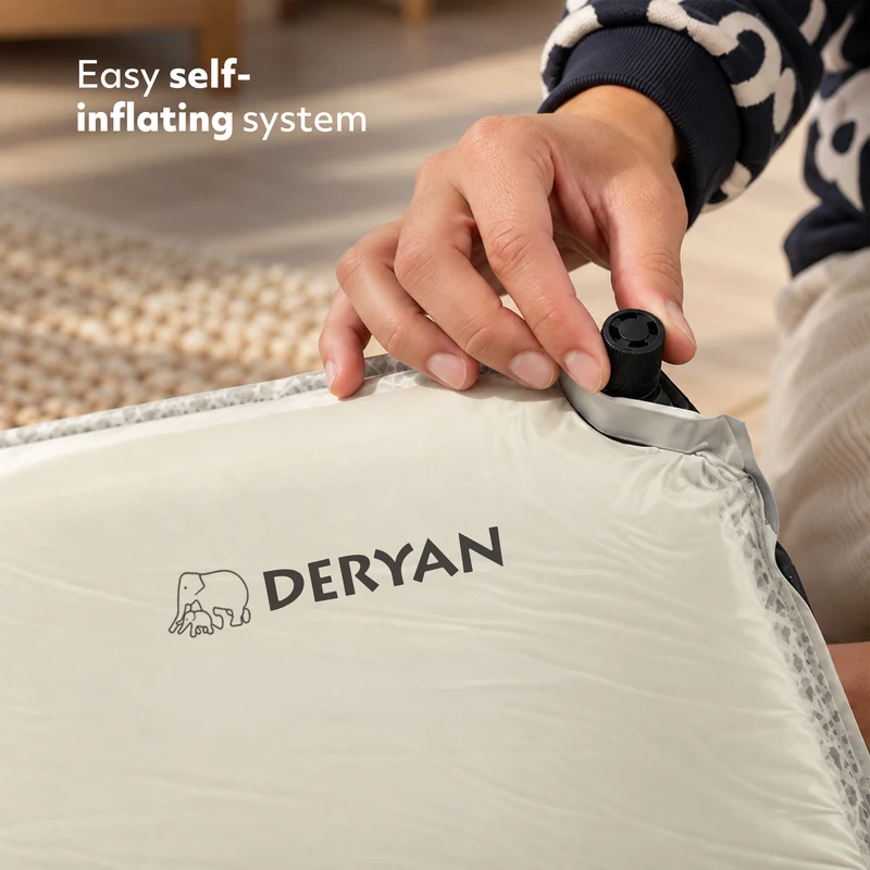 Zelfopblaasbaar Campingbed matras - Cream - 120x60 cm