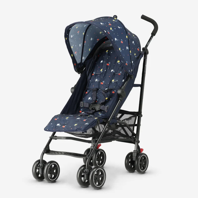 Paraplu Buggy - Verstelbare Buggy - Tot 15 kg - Inclusief regenhoes - Multi Blauw