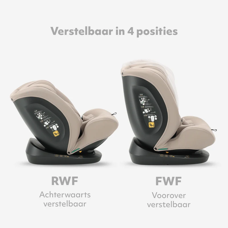 Clyde I-Size Autostoel - Geschikt vanaf 40 tot 150 cm - Groep 0/1/2/3 - Te bevestigen met gordel - Truffle Nougat