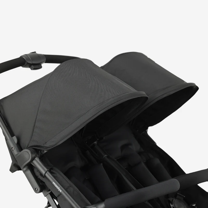 Mooiys Tess Twin Duo Buggy - Inclusief regenhoes - Inclusief Draagtas - Zwart