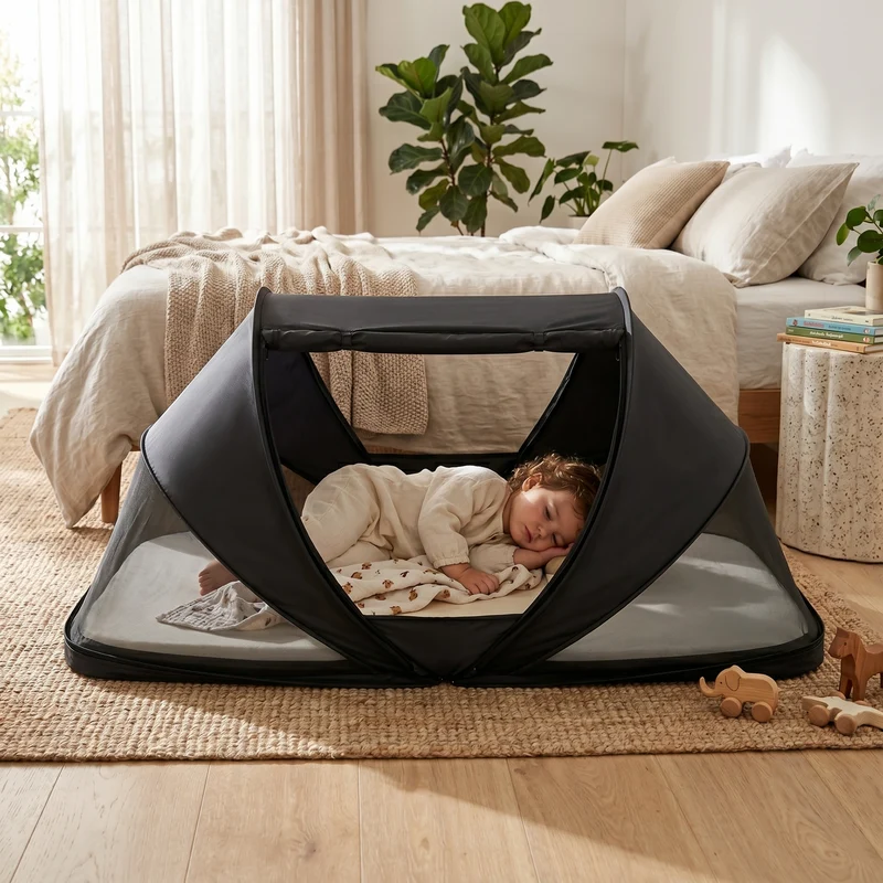 Cutey Reisebett – Babyzelt – Reisebett – Schwarz