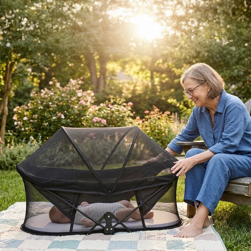 Infant Deluxe BabyBox Campingbett – Schwarz