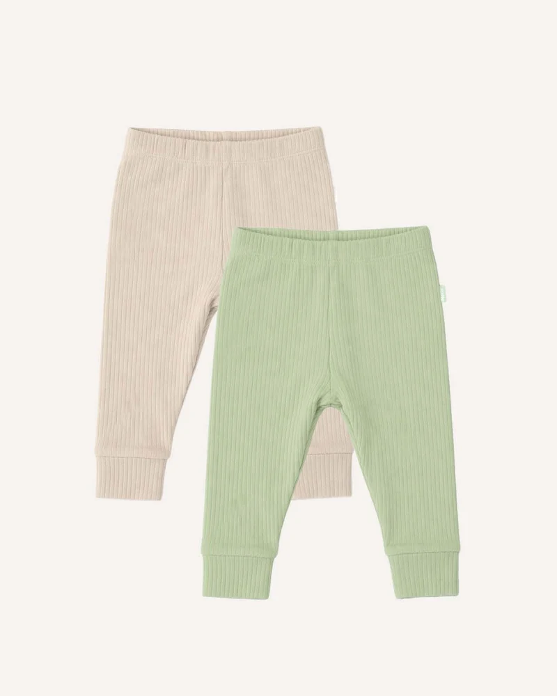 BABYGO® Gerippte Baby-Leggings | 2er-Pack