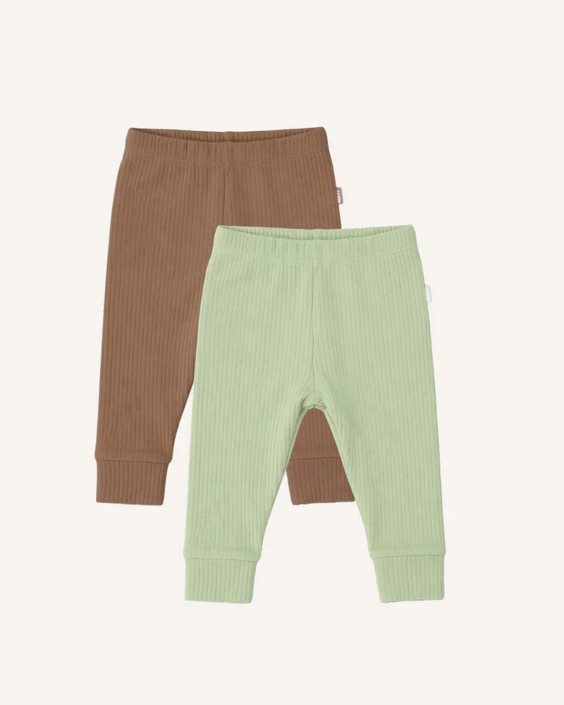 BABYGO® Gerippte Baby-Leggings | 2er-Pack