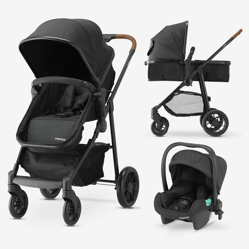 Mooiys Kai Kinderwagen - 3-in-1 reissysteem kinderwagen - Zwart