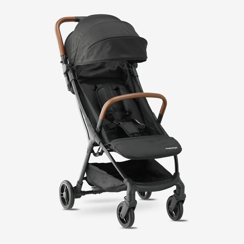 Mooiys Ash Buggy – Kompakter Kinderwagen – Schwarz