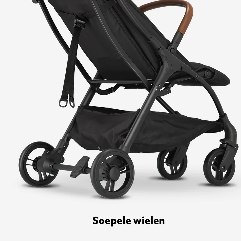 Mooiys Ash Buggy – Kompakter Kinderwagen – Schwarz