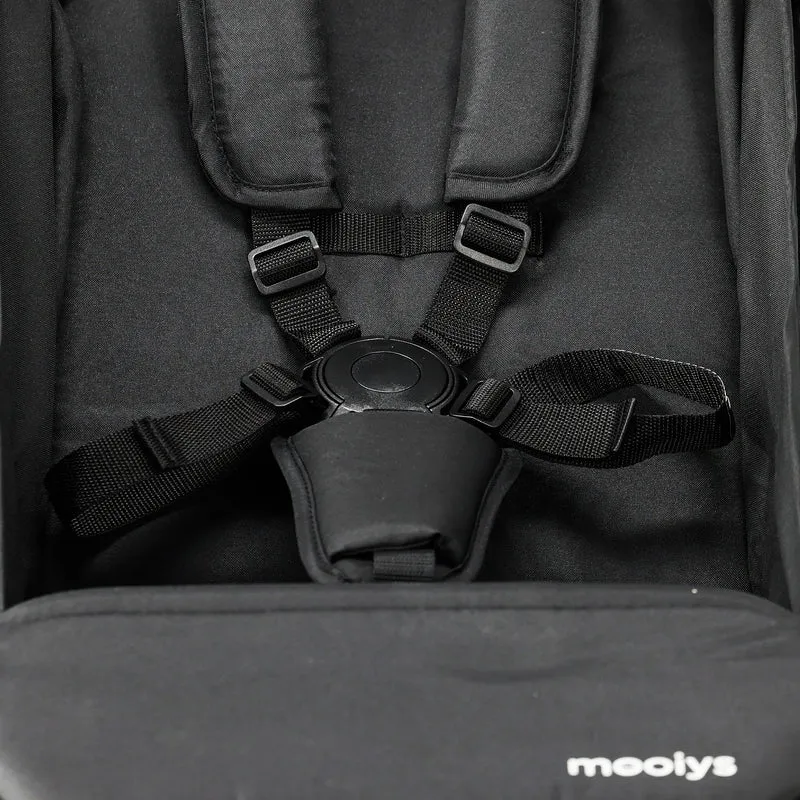 Mooiys Ash Buggy – Kompakter Kinderwagen – Schwarz