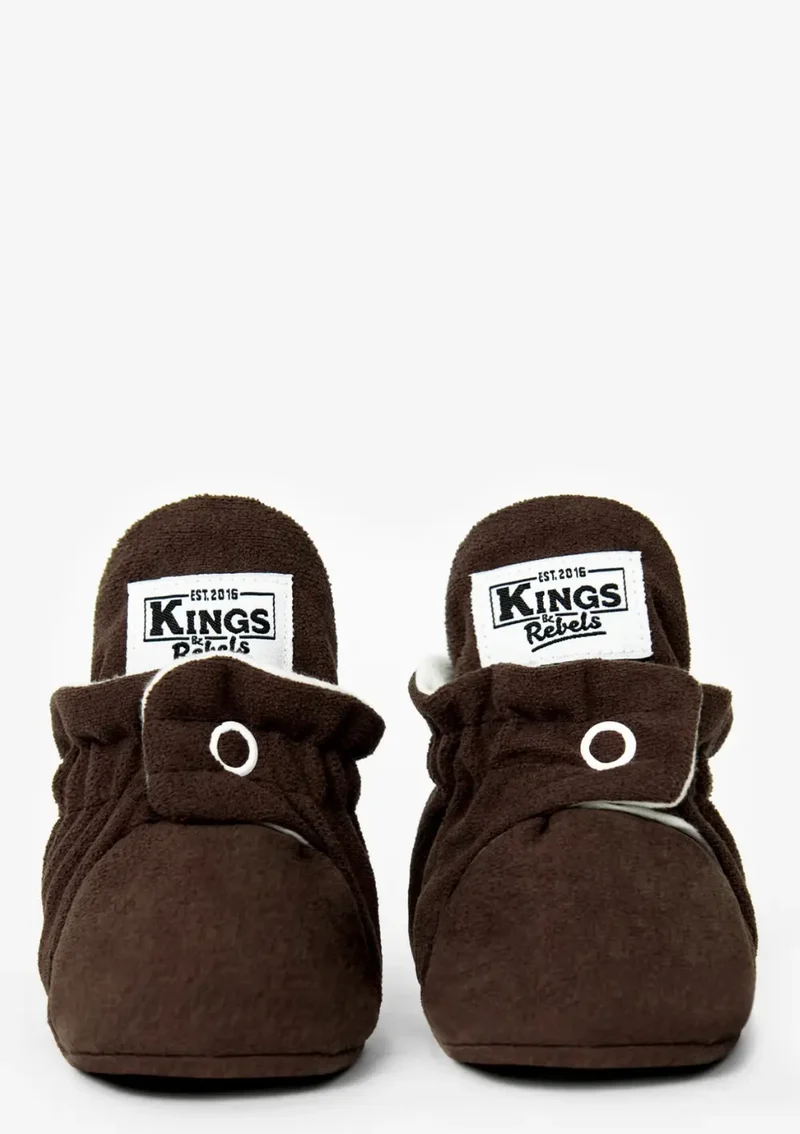 Baby Booties Gamuza Chocolate