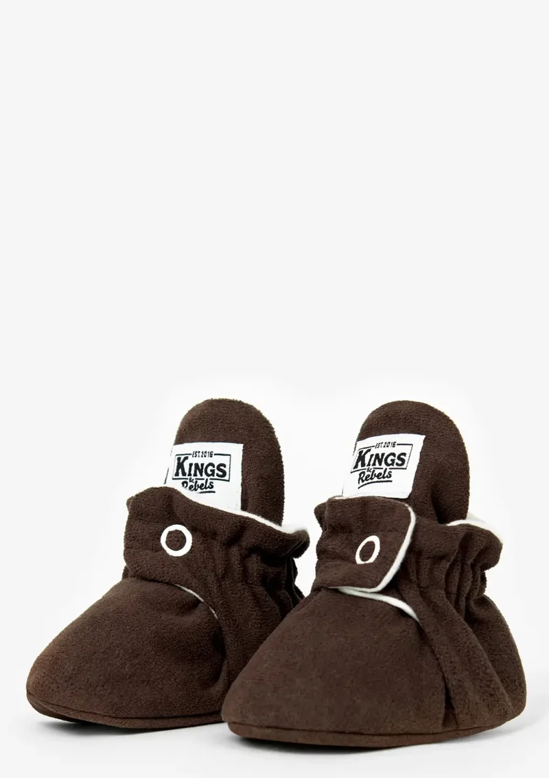Baby Booties Gamuza Chocolate