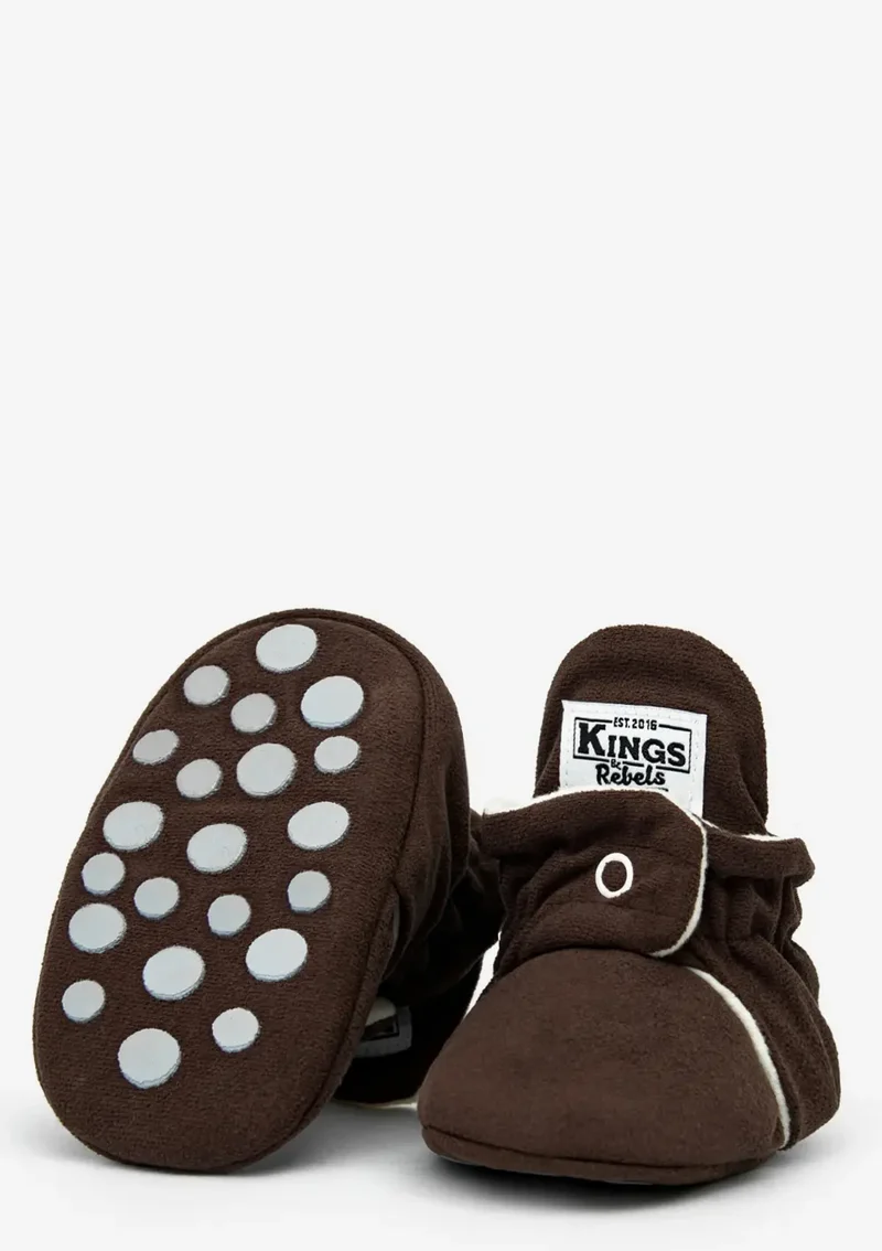 Baby Booties Gamuza Chocolate
