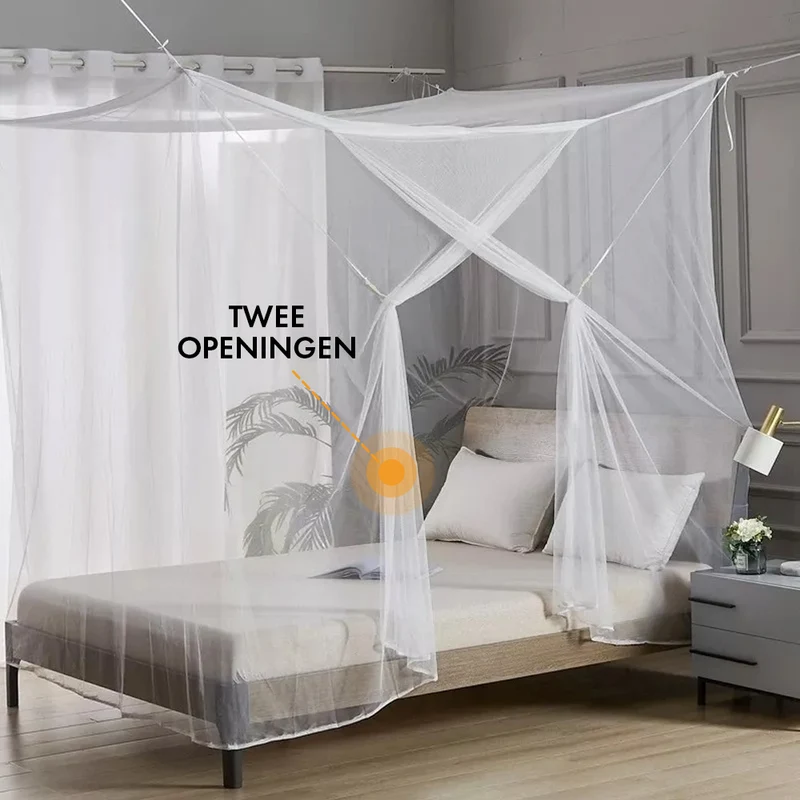 Luxe 2 Persoons Klamboe XXL - Inclusief ophang set en reistas