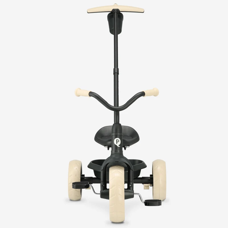 QPlay Elite Pro Luxe Driewieler met duwstang - Zwart