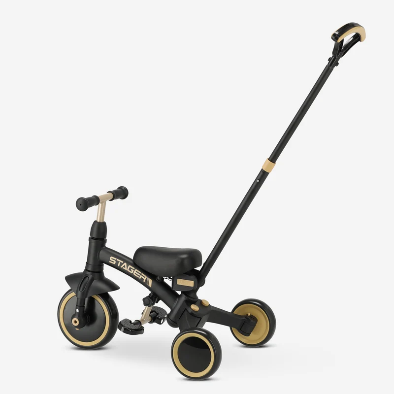 Qplay Stager 3-in-1 Dreirad - Schwarz/Gold
