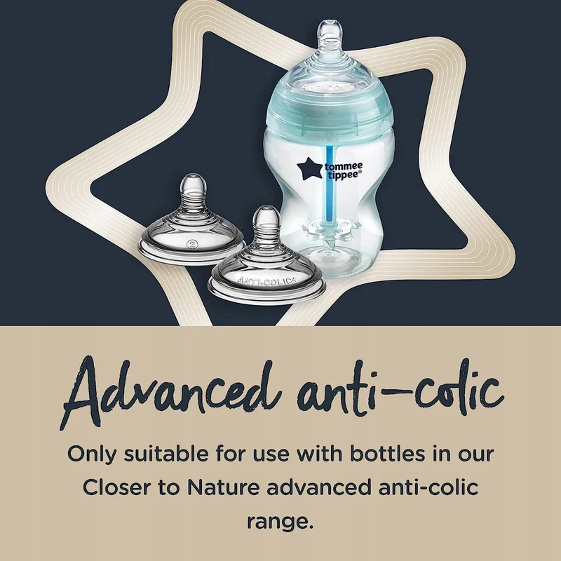 TOMMEE TIPPEE smoczki ADVANCED ANTI-COLIC 3msc+ x2