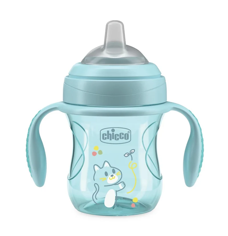 CHICCO Transition Cup kubek niekapek z ustnikiem i uchwytami 200 ml 4 m+