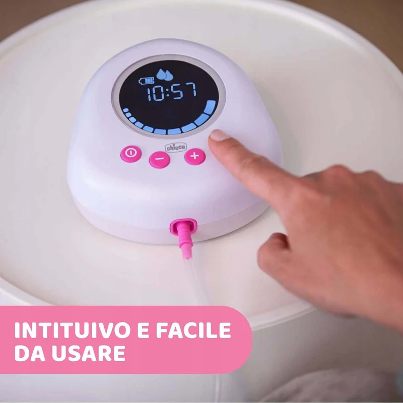 CHICCO Naturally laktator elektryczny różowy