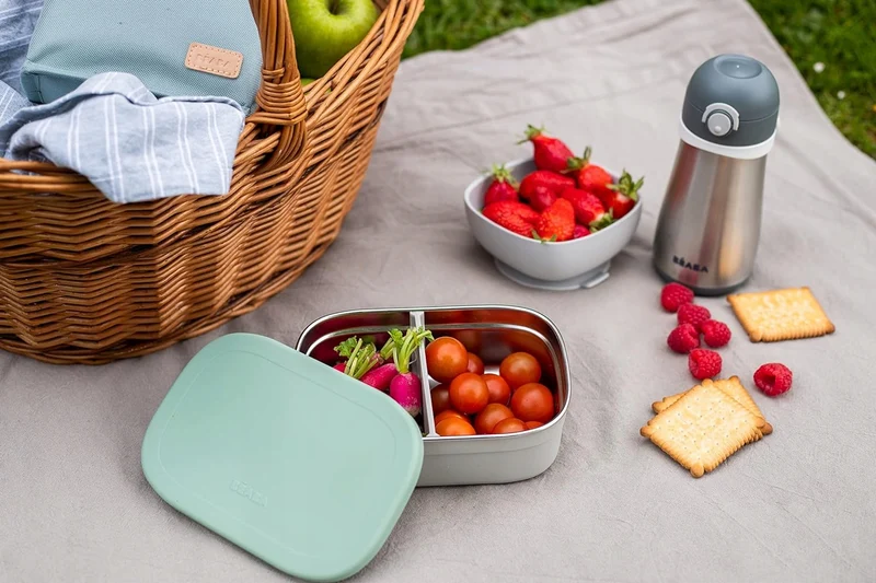 BEABA śniadaniówka lunchbox STAL nierdzewna 760ml z przegrodami