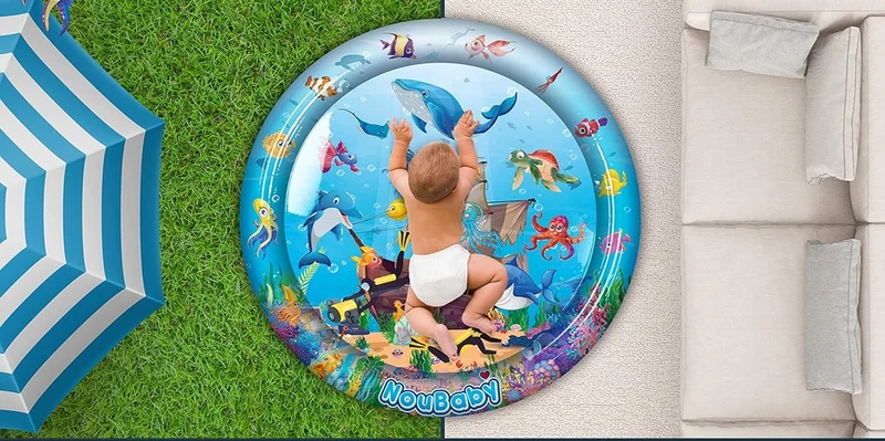 NOUBABY XXL mata wodna do zabawy na brzuszku 100 cm OCEAN