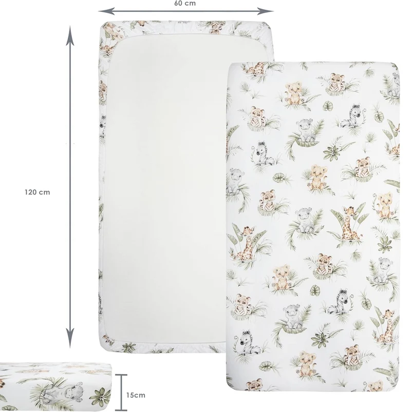MEDIPARTNERS prześcieradło do łóżeczka 60cmx120cm x3