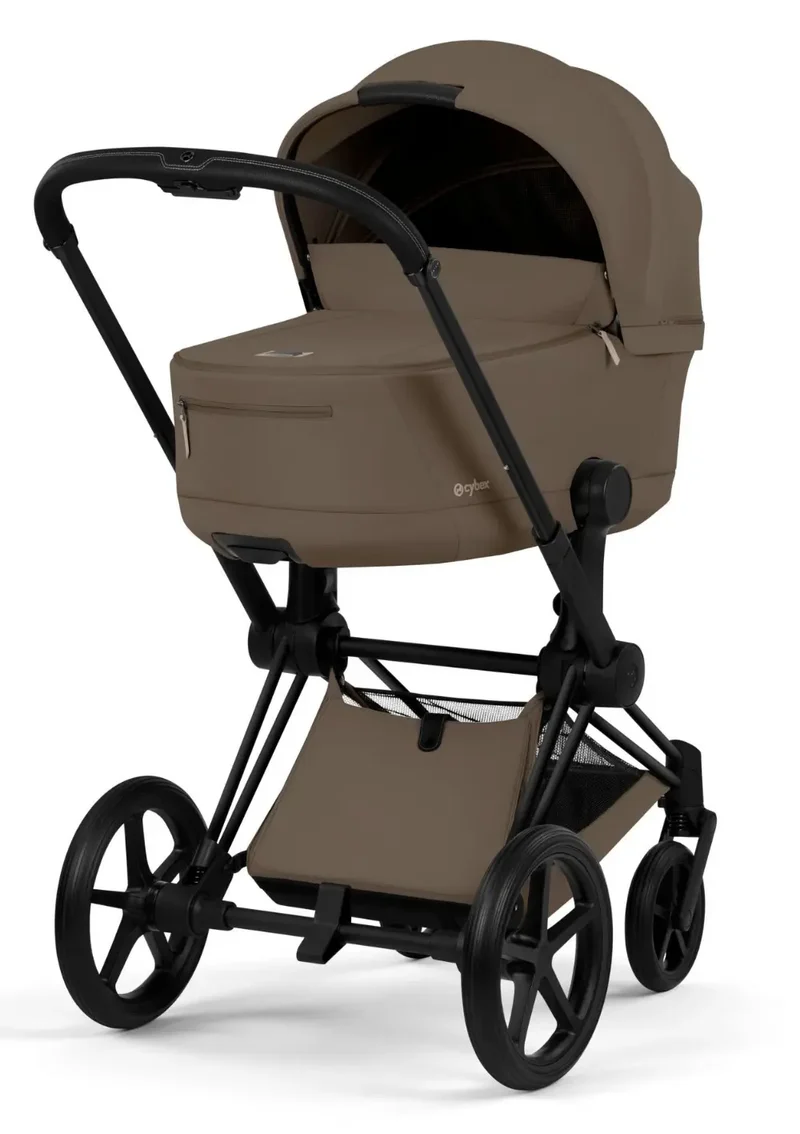 Kinderwagen-Set 'Priam Comfort' Coconut Brown / Matt Black Frame