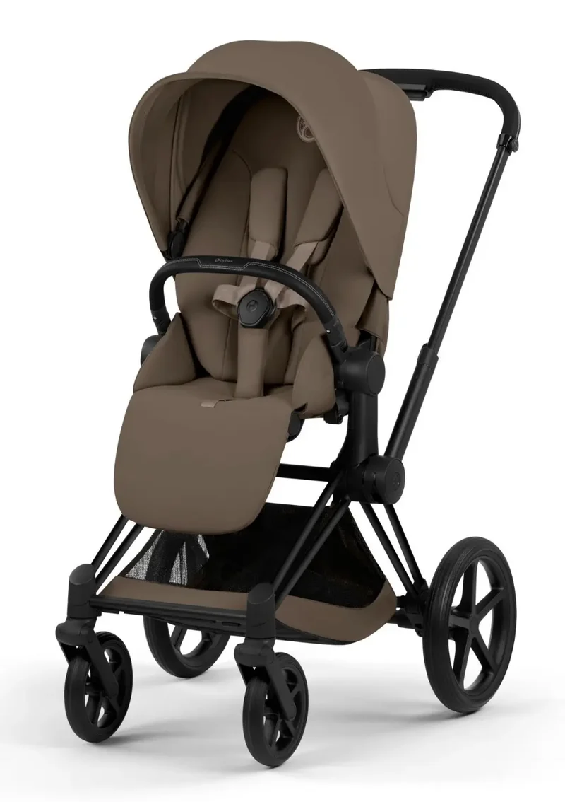 Kinderwagen-Set 'Priam Comfort' Coconut Brown / Matt Black Frame