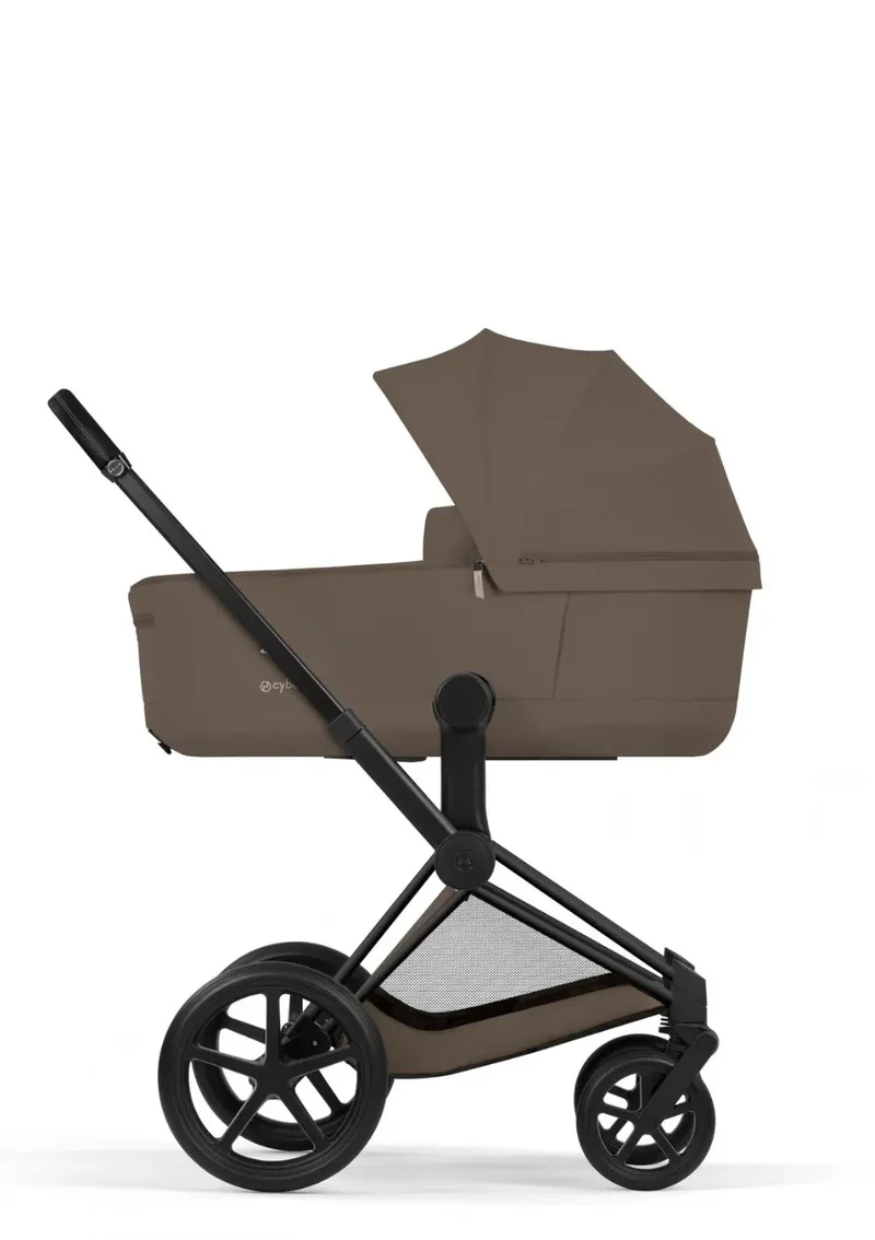 Kinderwagen-Set 'Priam Comfort' Coconut Brown / Matt Black Frame