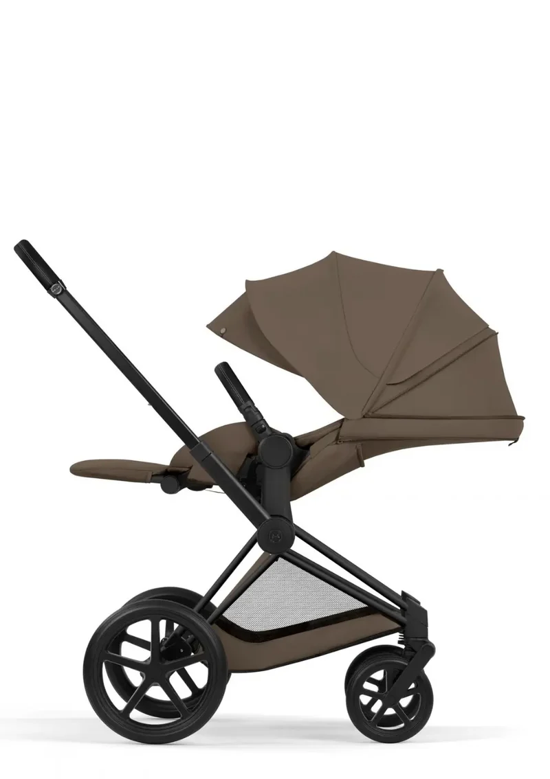 Kinderwagen-Set 'Priam Comfort' Coconut Brown / Matt Black Frame