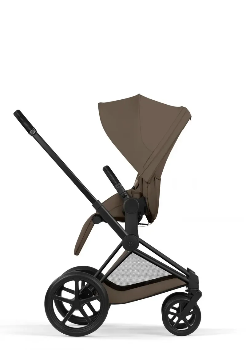 Kinderwagen-Set 'Priam Comfort' Coconut Brown / Matt Black Frame
