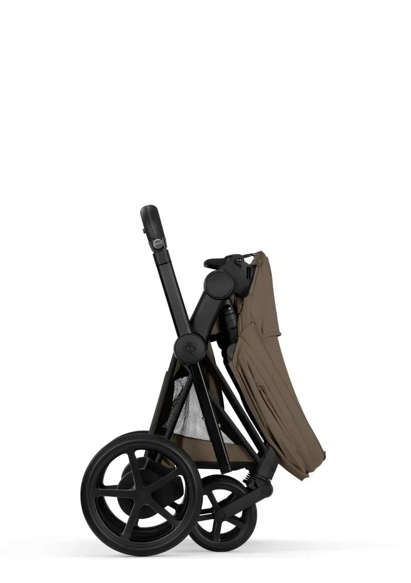 Kinderwagen-Set 'Priam Comfort' Coconut Brown / Matt Black Frame