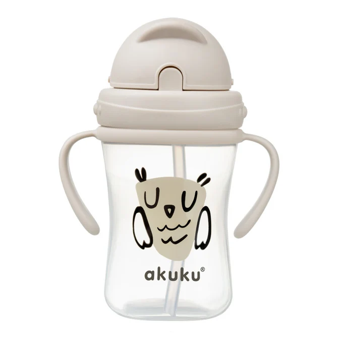 AKUKU bidon z chowaną słomką 300ml 9msc+