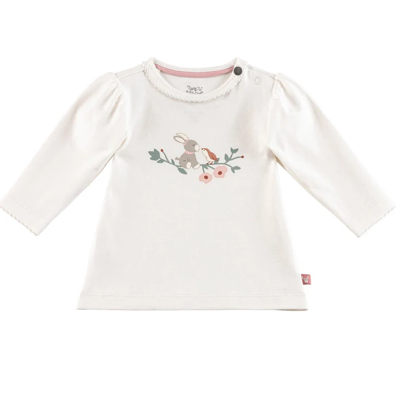 Sterntaler Jersey Baby Shirt Ecru Esel Rosa