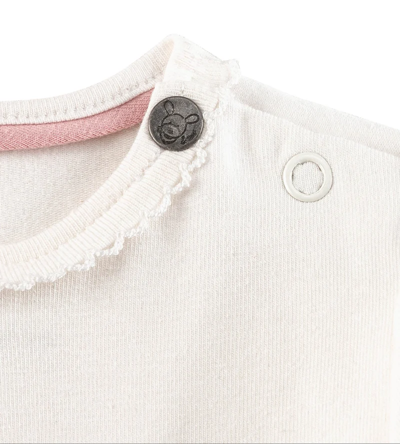 Sterntaler Jersey Baby Shirt Ecru Esel Rosa