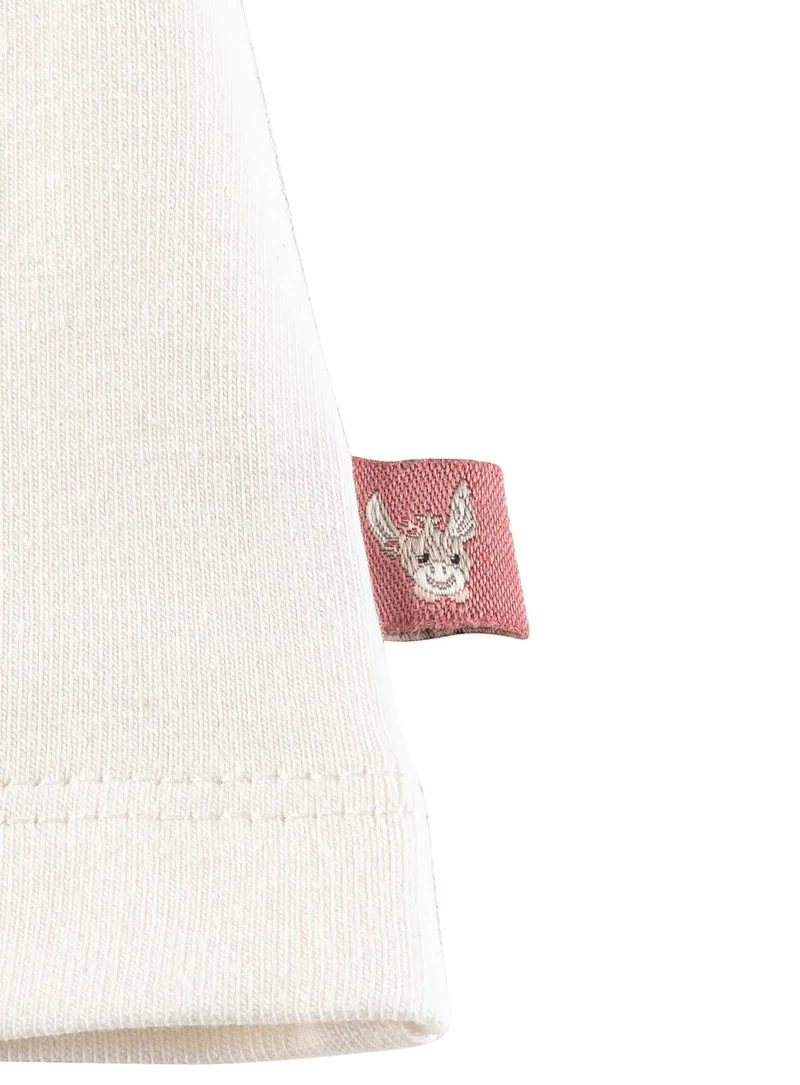 Sterntaler Jersey Baby Shirt Ecru Esel Rosa