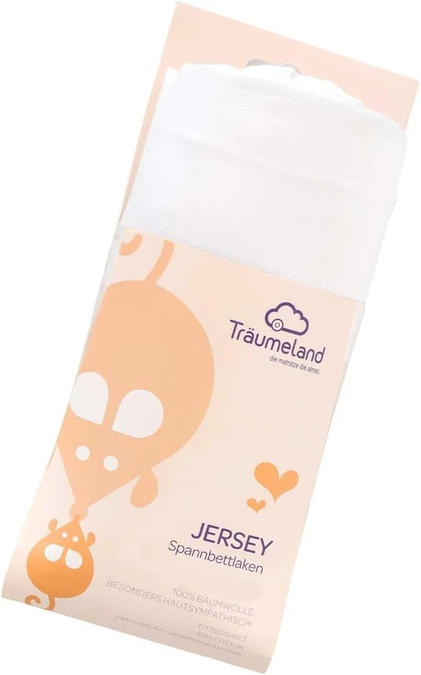 TRAUMELAND prześcieradło z gumką bawełna jersey 75 x 100 cm