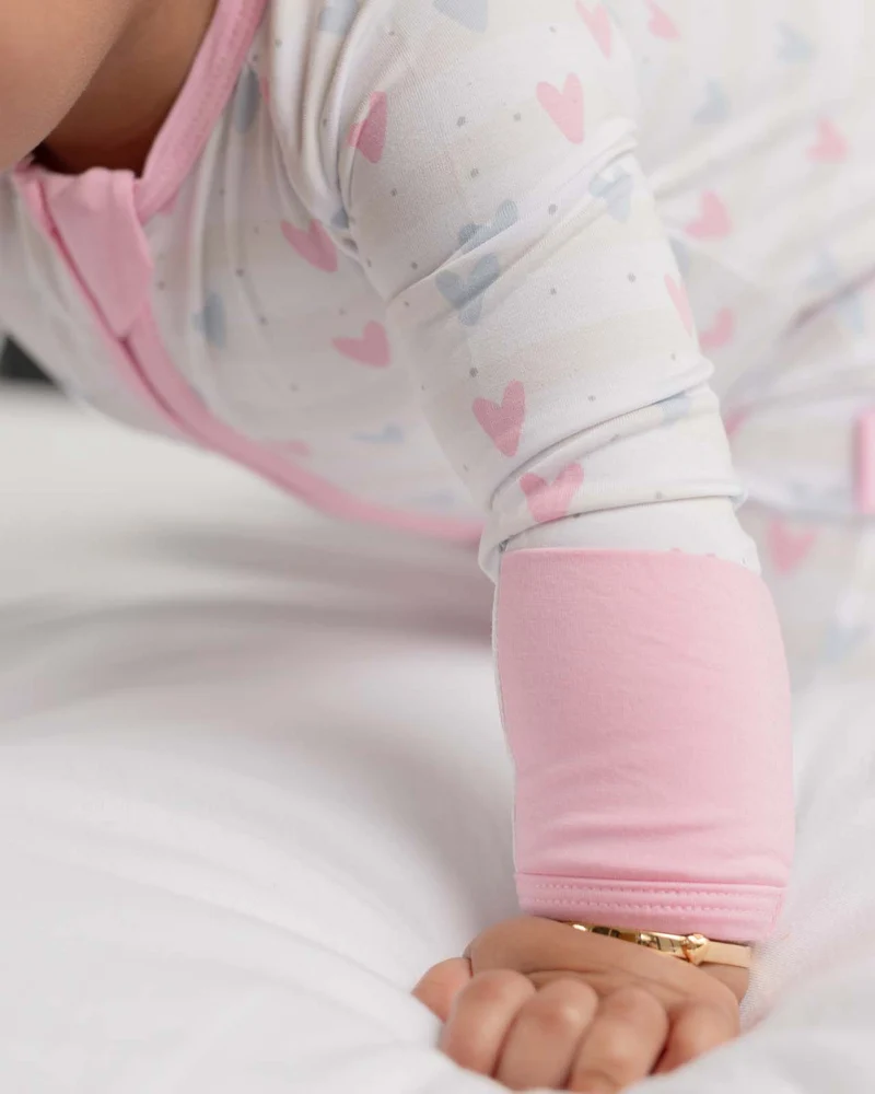 BABYGO® Herz-Schlafanzug mit Reißverschluss